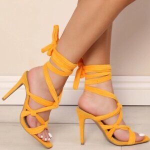 Fashion  Nova Poolside Wrap Towelling Heels